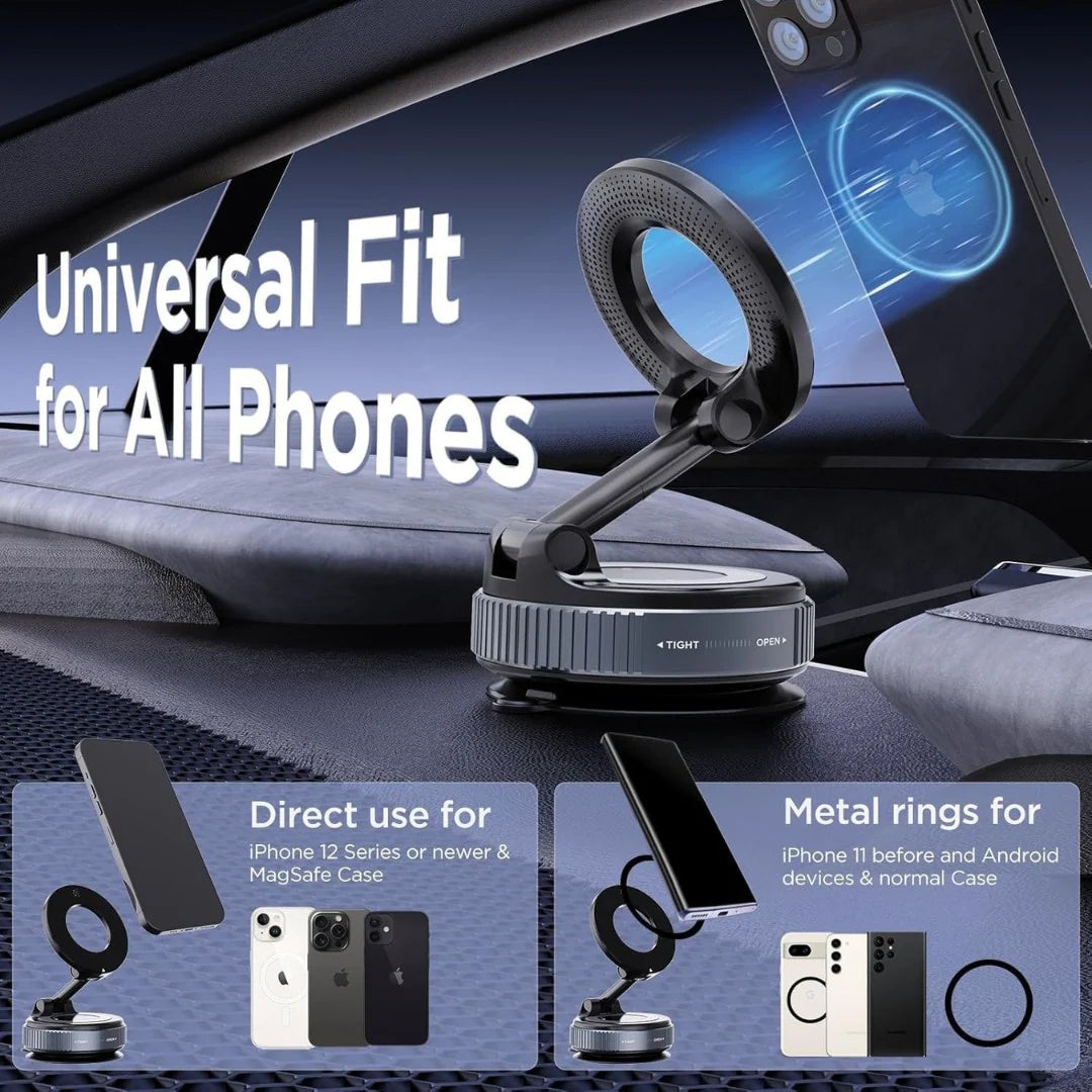 Magrip Pro Universal Magnetic Mount for All Smartphones – Stick Anywhere | Drive Hands-Free with Ultra Strong Magnetic Phone Holder