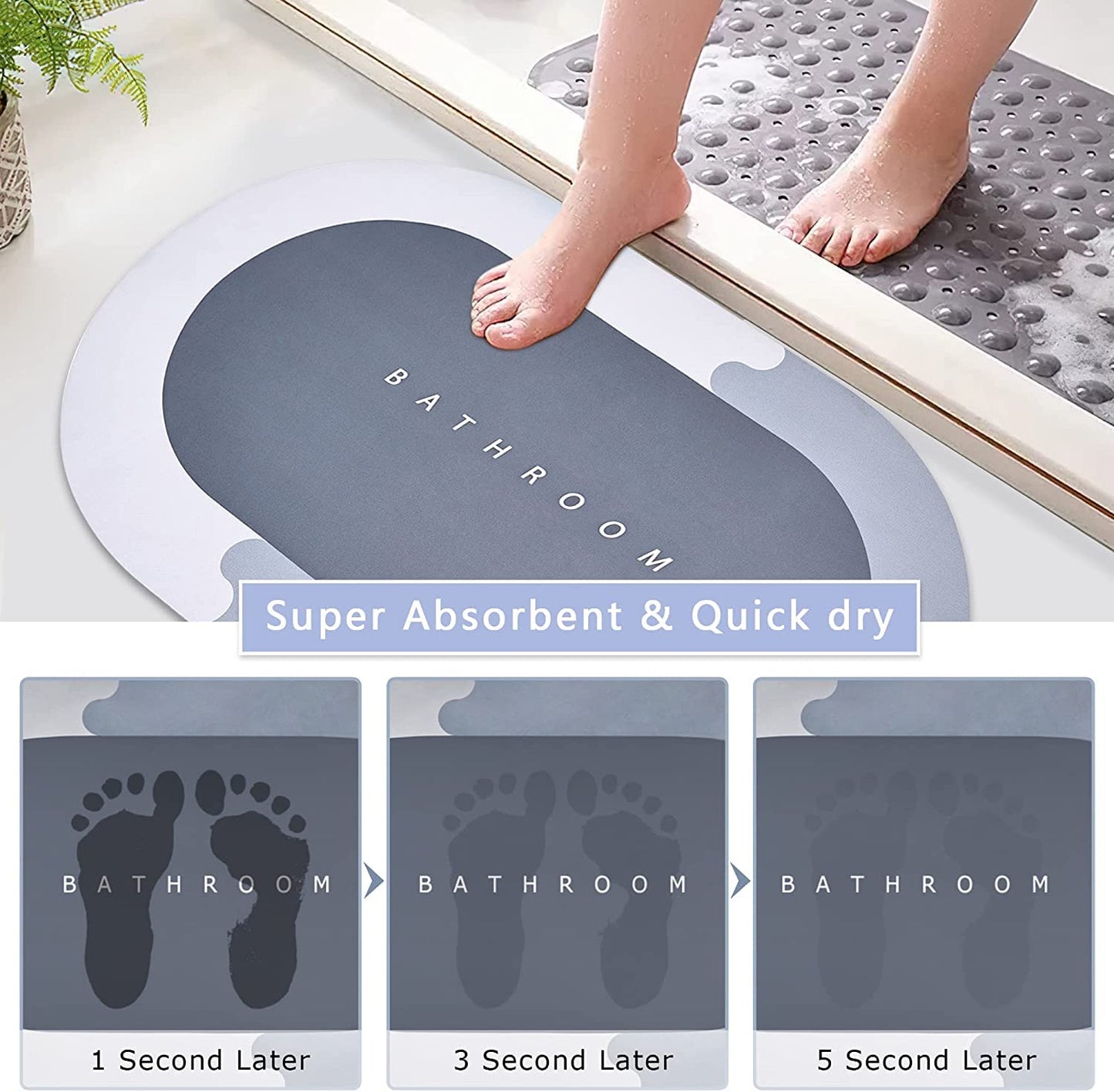 Multi Functional Non-Slip | Quick Dry | Super Absorbent Floor Mat