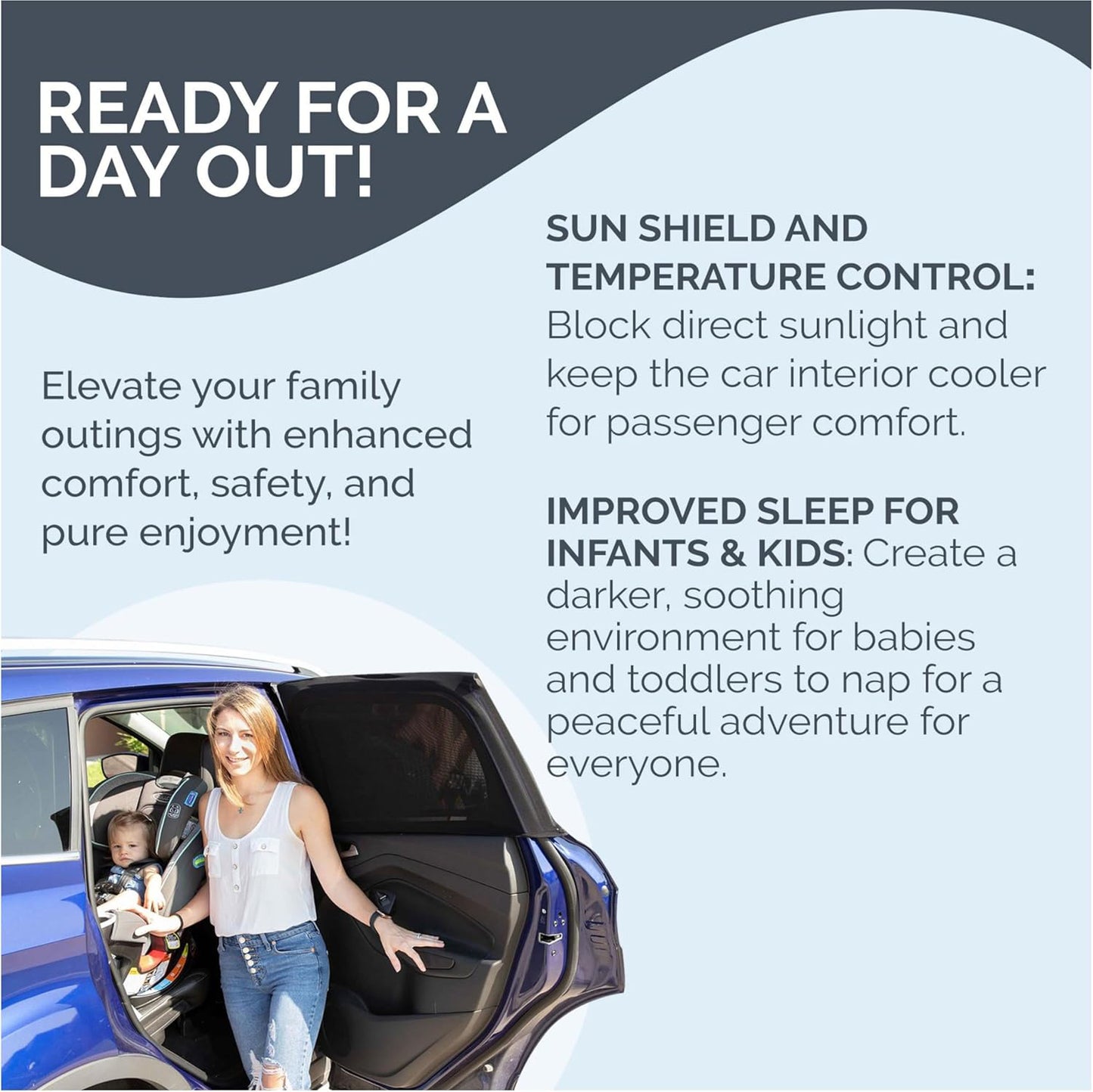 Universal Car Window Pullover Sun Shade Mesh | Heat Insulation | Air Circulation | Prevents Dusts and Insects | Foldable | Protects from The Sun| Fits All (99%) Cars - The Ultimate Sun Shade (Pack of 4)