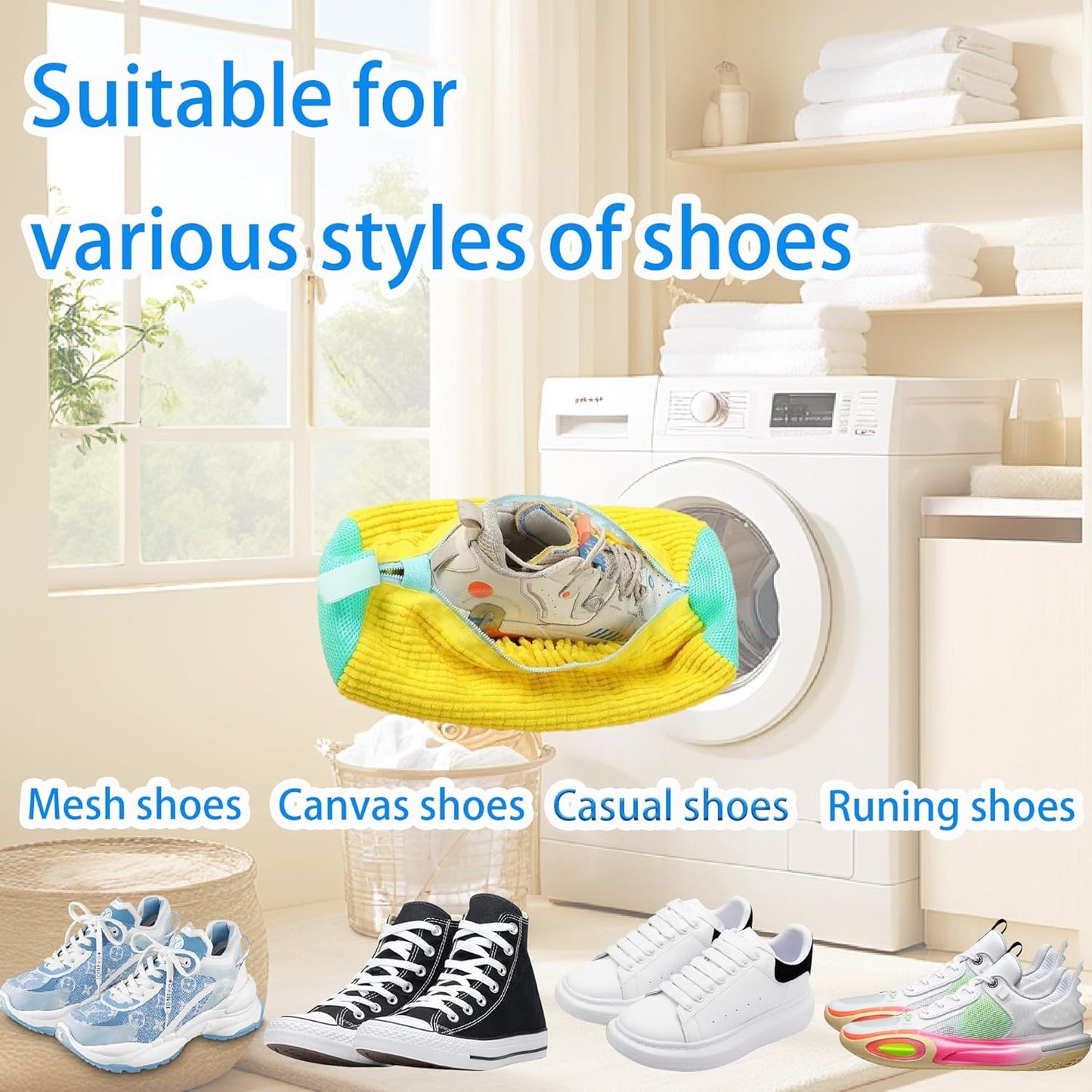 Deep Cleaning Reusable Shoe Washing Bag - Safe for Machine & Shoes