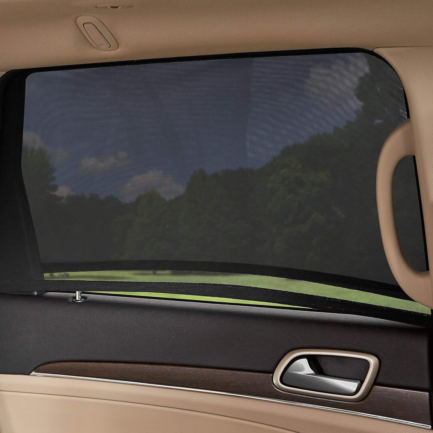 Universal Car Window Pullover Sun Shade Mesh | Heat Insulation | Air Circulation | Prevents Dusts and Insects | Foldable | Protects from The Sun| Fits All (99%) Cars - The Ultimate Sun Shade (Pack of 4)