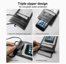 Load image into Gallery viewer, Transparent Waterproof Mobile Pouch/Rain Mobile Cover
