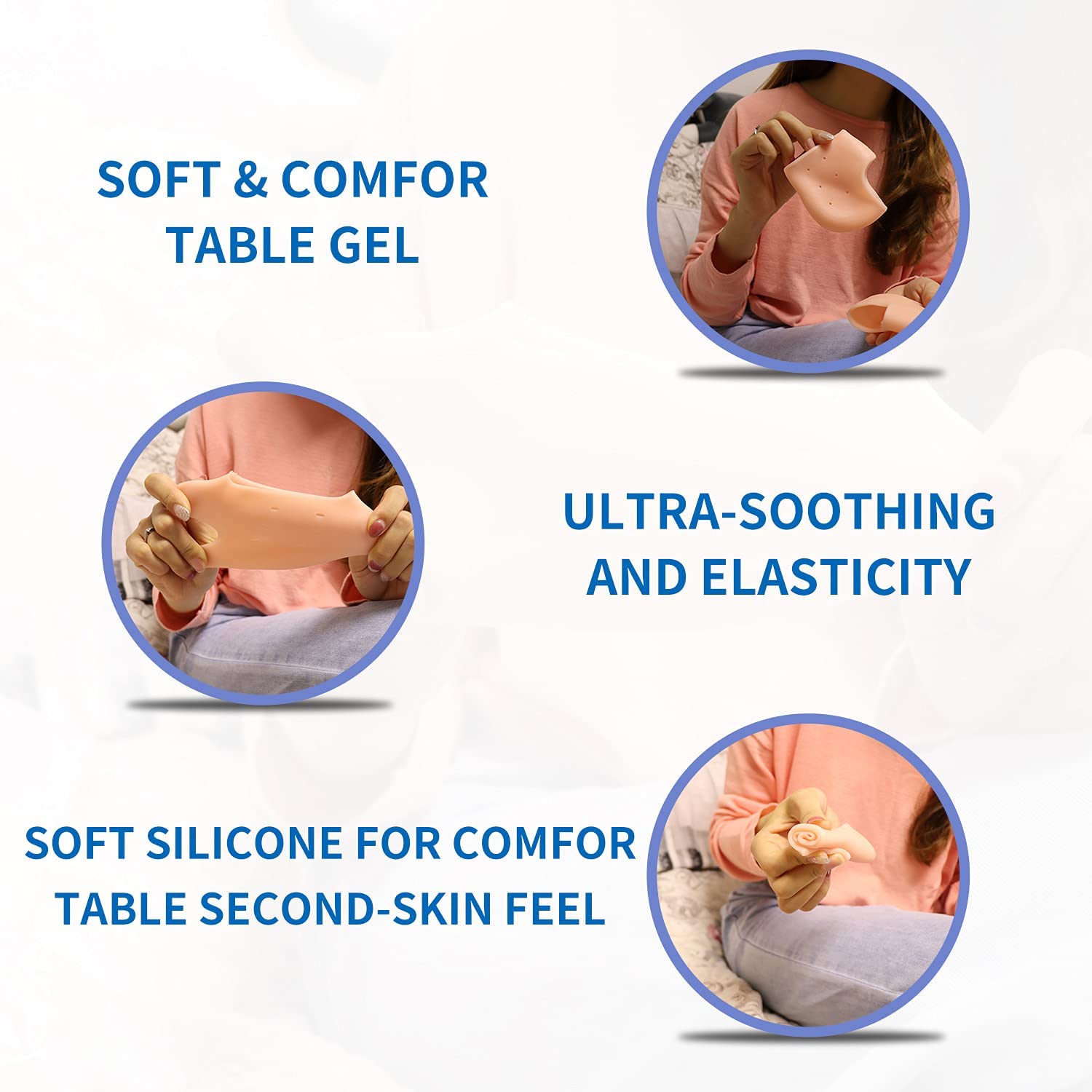 HEEL PROTECTOR For DRY HEEL | CRACKED HEEL | ROUGH HEEL | ANKLE PAIN | HEEL PAIN | HEEL ANTI CRACK - FOR MEN AND WOMEN - 3 Pairs