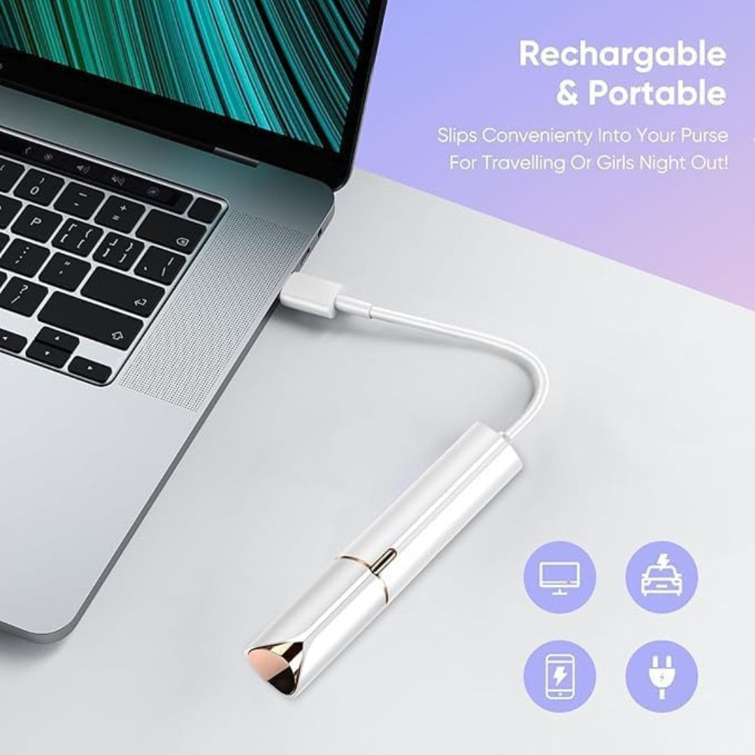 Rechargeable Facial Hair Remover – Gentle, Painless,Precision Shaver & Travel-Friendly for Women