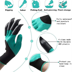 Garden Gloves with Claws for Digging & Planting | Waterproof