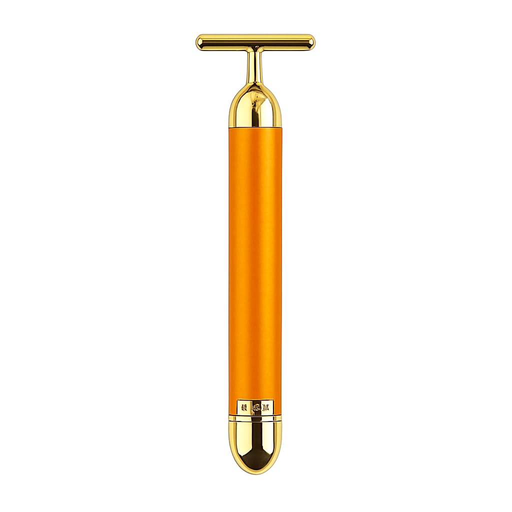 24K Gold Vibrating Facial Massager For Youthful Glow, Instant Face Lift & Bye-Bye Puffiness