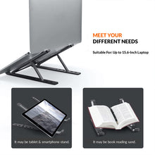 Load image into Gallery viewer, Foldable Laptop Stand With Built-in Foldable Legs Multiple Height Adjustments
