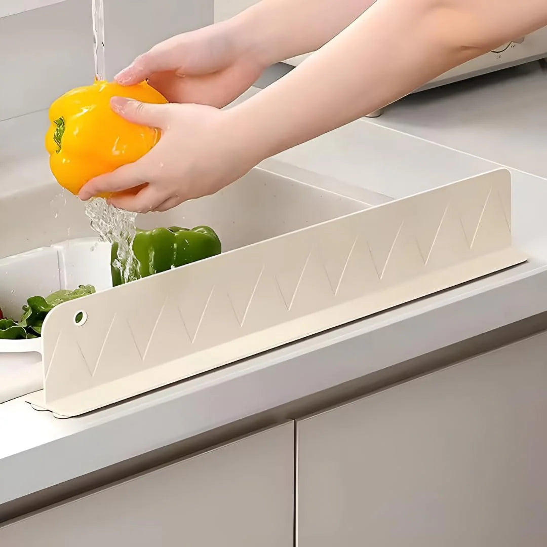 Flexible Silicone Splash Guard for Kitchen Sink Edges - Keep Counters Dry| Easy Fit & Durable