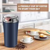 Portable Grinder with Powerful Stainless Steel Blades – One-Touch Quick Grinding for Masala, Spices, Nuts, Grains & Coffee