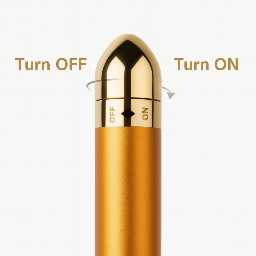 24K Gold Vibrating Facial Massager For Youthful Glow, Instant Face Lift & Bye-Bye Puffiness