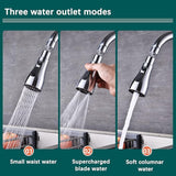 360° Rotatable 3‑mode Tap Extender For Kitchen Sink | Easy Fit, Water‑saving, Splash‑proof | Quick Installation