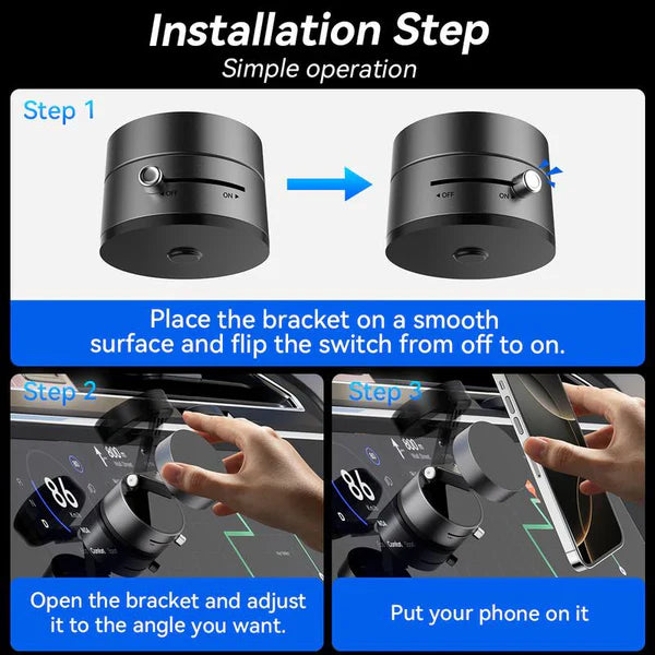 Magrip Pro Universal Magnetic Mount for All Smartphones – Stick Anywhere | Drive Hands-Free with Ultra Strong Magnetic Phone Holder