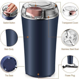 Portable Grinder with Powerful Stainless Steel Blades – One-Touch Quick Grinding for Masala, Spices, Nuts, Grains & Coffee