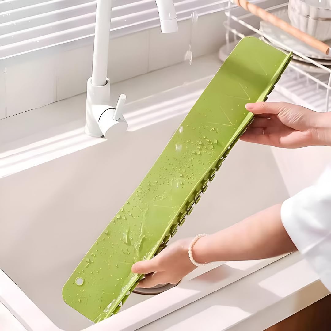 Flexible Silicone Splash Guard for Kitchen Sink Edges - Keep Counters Dry| Easy Fit & Durable