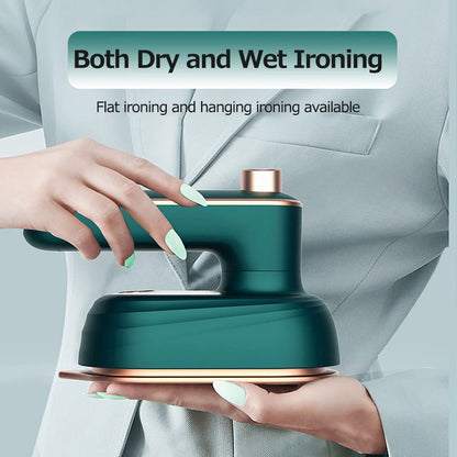 Foldable 180 degrees rotatable Handheld Steam Iron for Professional Fabric Care, Wrinkle-Free Clothes, Dual Dry & Wet Function - Easy Ironing On the Go