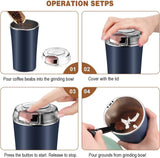 Portable Grinder with Powerful Stainless Steel Blades – One-Touch Quick Grinding for Masala, Spices, Nuts, Grains & Coffee
