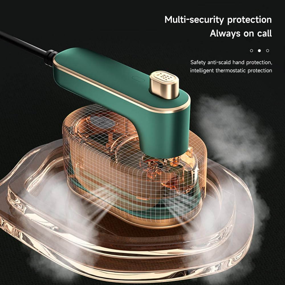 Foldable 180 degrees rotatable Handheld Steam Iron for Professional Fabric Care, Wrinkle-Free Clothes, Dual Dry & Wet Function - Easy Ironing On the Go