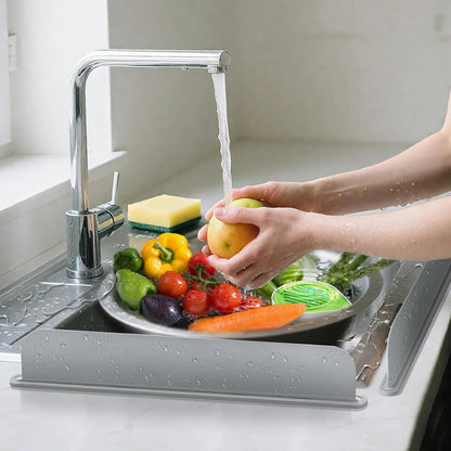 Flexible Silicone Splash Guard for Kitchen Sink Edges - Keep Counters Dry| Easy Fit & Durable