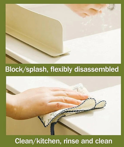 Flexible Silicone Splash Guard for Kitchen Sink Edges - Keep Counters Dry| Easy Fit & Durable