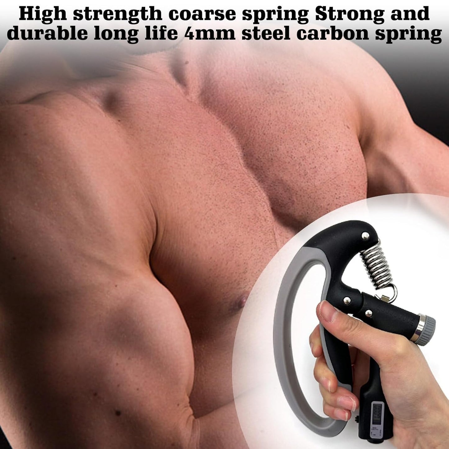 Adjustable Hand Grip Strengthener with Digital Counter Boost Your Forearm, Wrist & Hand Strength with Customizable Resistance - 10 to 100Kgs