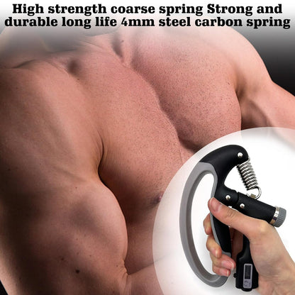 Adjustable Hand Grip Strengthener with Digital Counter Boost Your Forearm, Wrist & Hand Strength with Customizable Resistance - 10 to 100Kgs