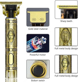 Super Powerful Metal Buddha Trimmer for Men - designed for both hair shaving and precise beard trimming. Experience effortless and versatile styling