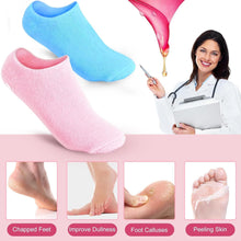 Load image into Gallery viewer, Moisturizing Silicone Spa Gel Socks For both Women &amp; Men - Repairing Dry Feet, Cracked Heel and Softening Rough Skin, Calluses - Pair of 2 Socks
