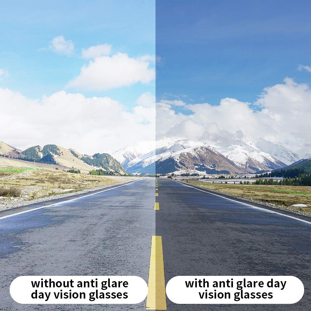 HD Vision Day & Night Unisex Goggles - Anti-Glare, Polarized Sunglasses for Men & Women as Driving Glasses UV Protection for all Bikes & Cars - Pack of 2 Googles