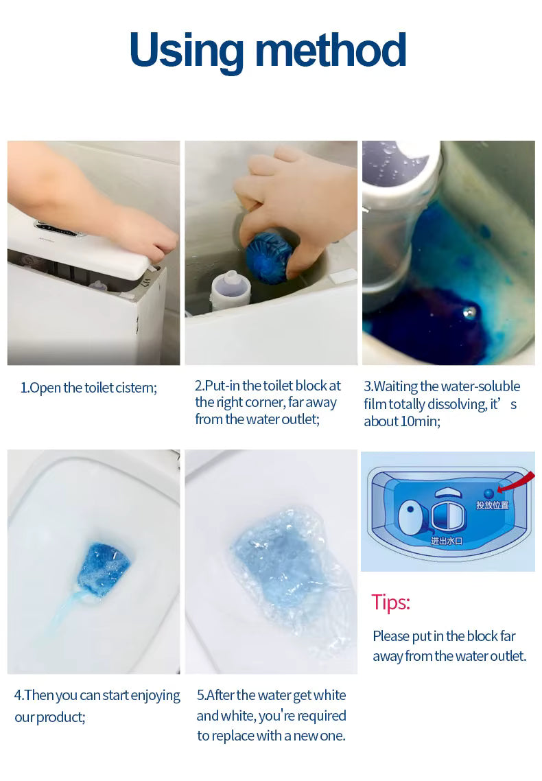 Automatic Blue Bubble Toilet  Cleaner - Buy 1 Get 1 Free