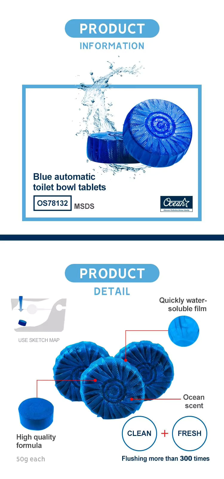 Automatic Blue Bubble Toilet  Cleaner - Buy 1 Get 1 Free
