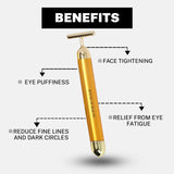24K Gold Vibrating Facial Massager For Youthful Glow, Instant Face Lift & Bye-Bye Puffiness