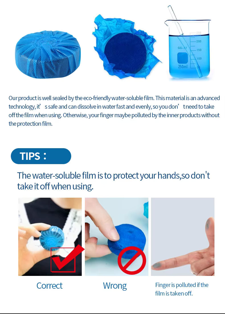 Automatic Blue Bubble Toilet  Cleaner - Buy 1 Get 1 Free