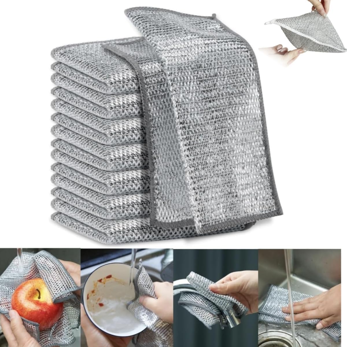 Non Scratch Double Layer Dish Wash Cloths for Your Healthy Kitchen