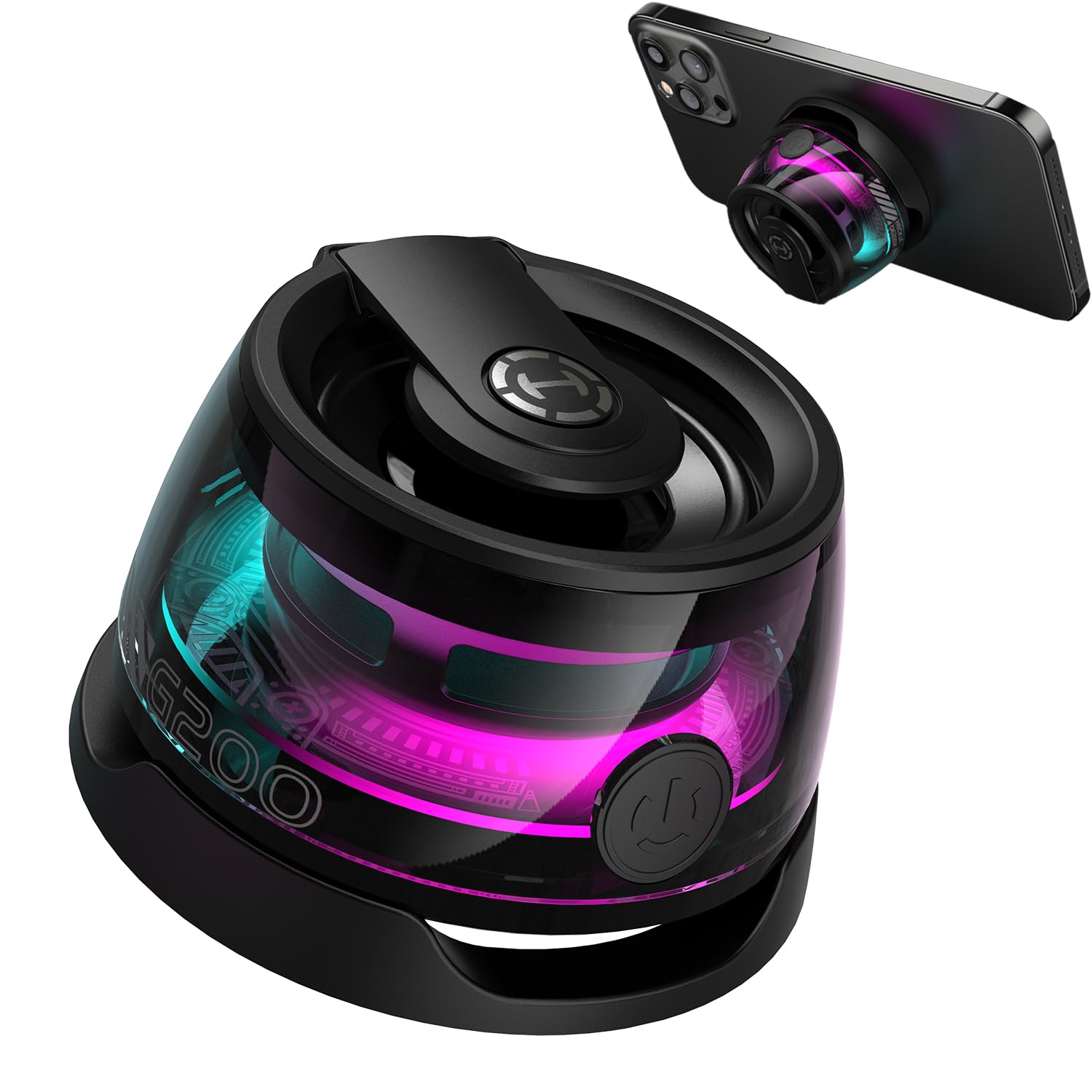 Magnetic  Bluetooth Speaker with Stunning RGB & Strong Magnet Mount. Compatible with all Mobile Phones