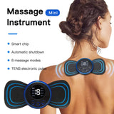 Mini Massager with 8 Modes and 19 Strength Levels, Rechargeable Electric Massager for Shoulder, Arms, Legs, Back Pain for Men and Women
