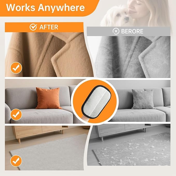 Electrostatic Pet Hair Cleaning Gloves – Remove Hair from Pets, Clothes & Furniture Easily