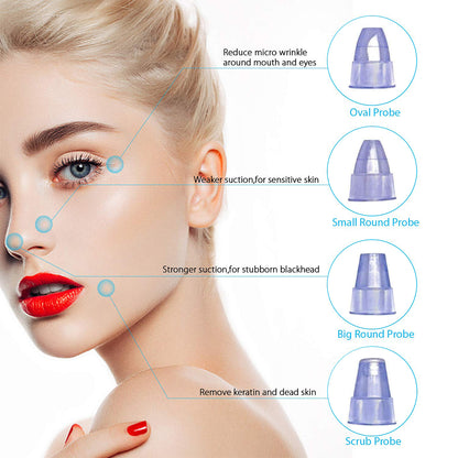 4 in 1 Blackheads Skin Vacuum Suction to Cleanse Pores, Clean Acne, Pimples and Blackhead