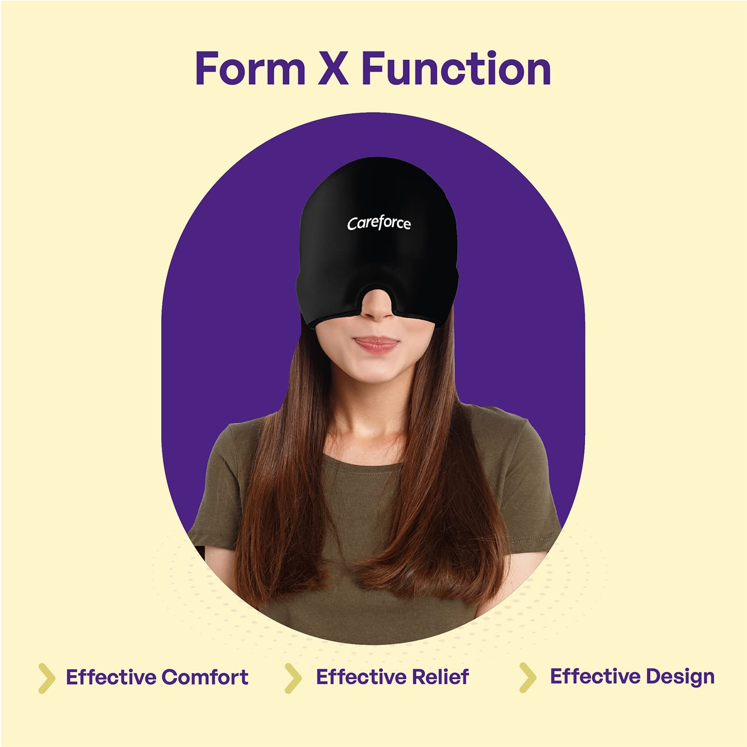 Migraine Relief Cap for Migraines, Headaches, Sinuses, Tension Relief Headache Relief Cap for Men & Women Hot & Cold Therapy Relaxing Thermax Migraine Miracle Cap, Migrane Relaxing Cap-Black