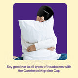 Migraine Relief Cap for Migraines, Headaches, Sinuses, Tension Relief Headache Relief Cap for Men & Women Hot & Cold Therapy Relaxing Thermax Migraine Miracle Cap, Migrane Relaxing Cap-Black