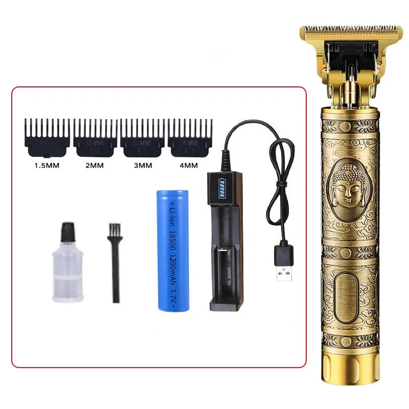 Super Powerful Metal Buddha Trimmer for Men - designed for both hair shaving and precise beard trimming. Experience effortless and versatile styling
