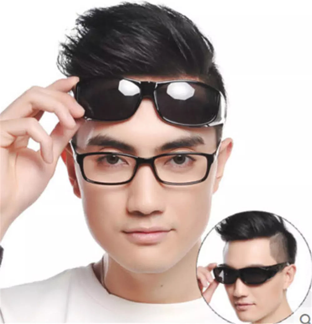 HD Vision Day & Night Unisex Goggles - Anti-Glare, Polarized Sunglasses for Men & Women as Driving Glasses UV Protection for all Bikes & Cars - Pack of 2 Googles