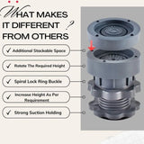 Washing Machine Vibration Pads - Adjustable Dryer Shock & Noise Cancelling Pads, Anti Vibration Pads for Washing Machine Support, Height Adjustment Feet for Refrigerators (4 Pcs Set)