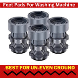 Washing Machine Vibration Pads - Adjustable Dryer Shock & Noise Cancelling Pads, Anti Vibration Pads for Washing Machine Support, Height Adjustment Feet for Refrigerators (4 Pcs Set)